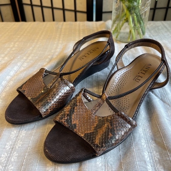 ANYI LU Snake Skin Sandals - Picture 3 of 5